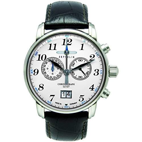 Zeppelin Unisex-Armbanduhr Chronograph Quarz Leder 7686-1