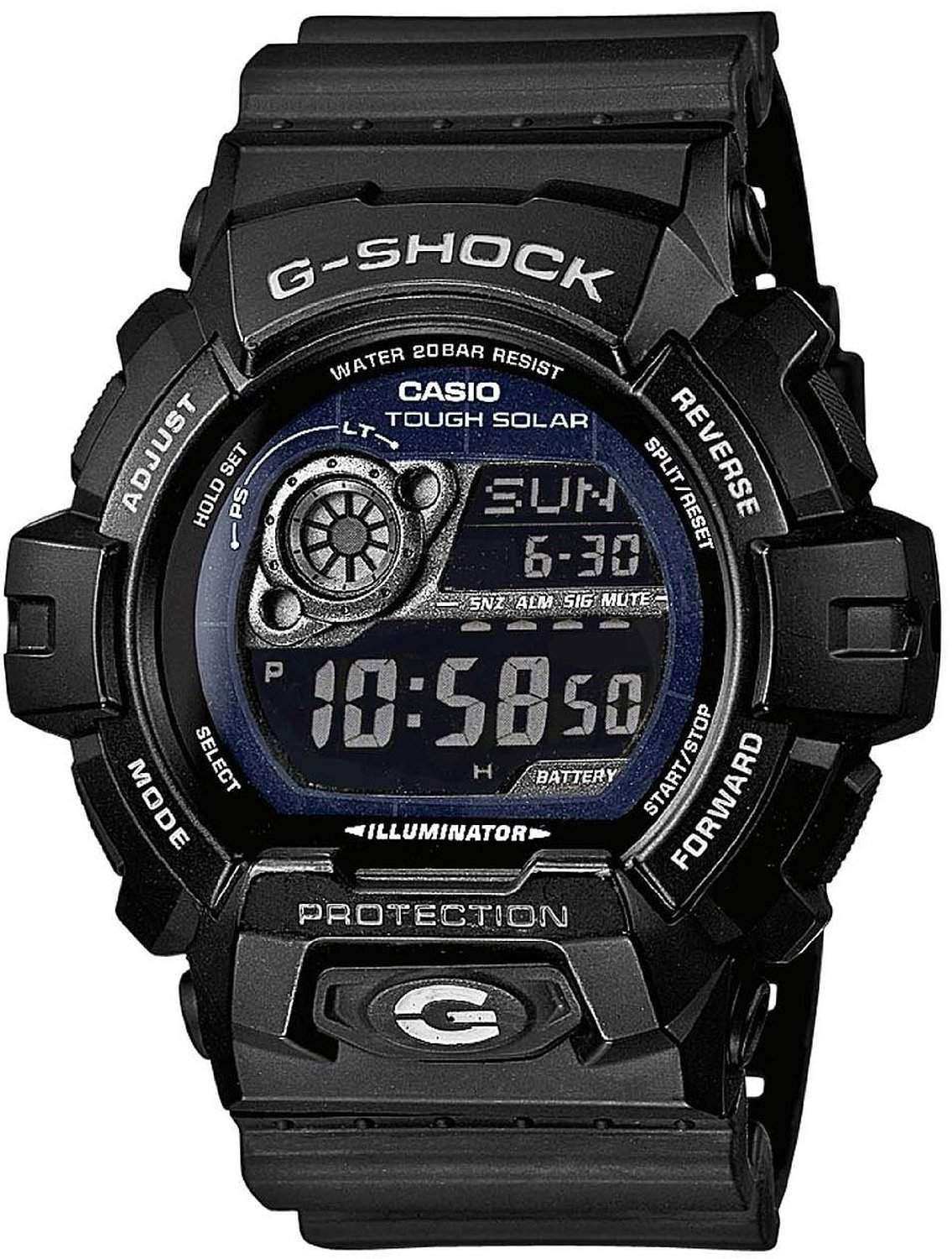 Casio Herren Armbanduhr G-Shock Solar-Kolletion Digital Quarz Schwarz Resin Gr-8900A-1Er
