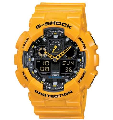 Casio G-Shock Herren-Armbanduhr Anaolg Digital Quarz GA-100A-9AER
