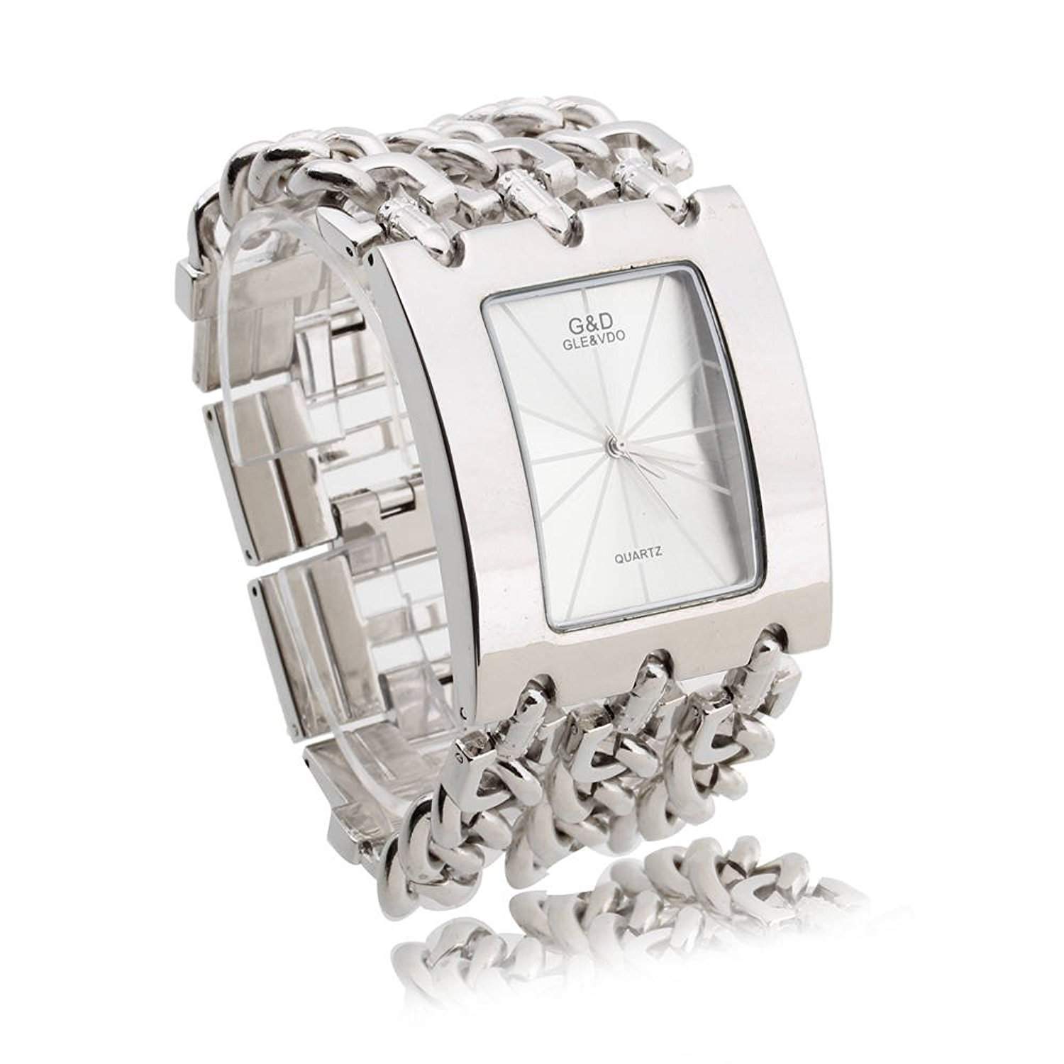 FACILLA® Damen Armband Uhr Damenuhr Armbanduhr Quarzuhr Legierung Silberfarbe Schmuck