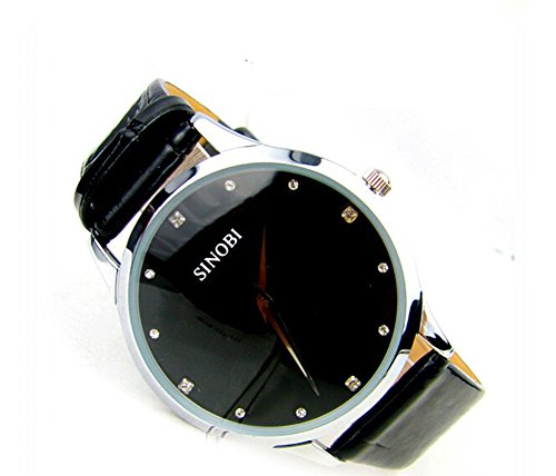 DAYAN Neue heisse Verkaufs Marke Lederband Quarz Militaerwasserdicht Armbanduhr Marke Farbe Schwarz