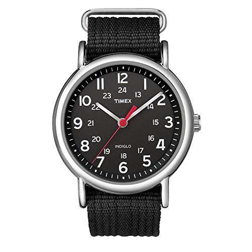 Timex Herren Uhren Weekender Indiglo Schwarz