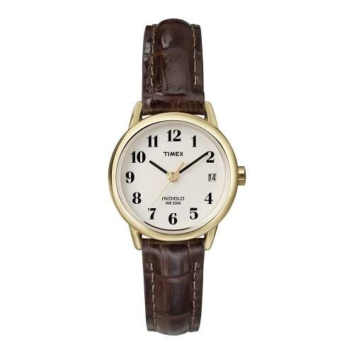 Timex Damen-Armbanduhr Easy Reader Braun Leder T20071