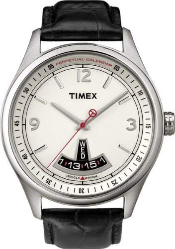 Timex Classic Herren-Armbanduhr XL T-Series Ewiger Kalender Analog Leder T2N219