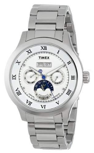Timex Herren-Armbanduhr XL AnalogAutomatik Edelstahl beschichtet T2N291