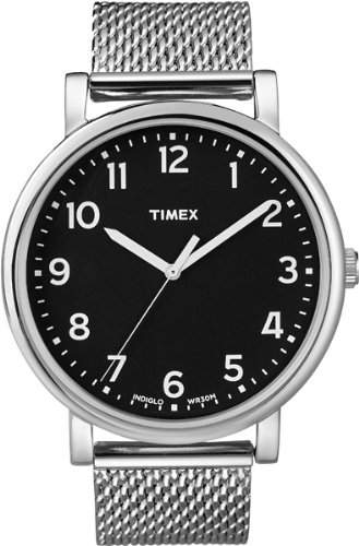 Timex Unisex-Armbanduhr Originals Easy Reader Analog Edelstahl T2N602