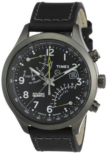 Timex Herren-Armbanduhr XL T-Series Fly-Back Chronograph Analog Leder T2N699