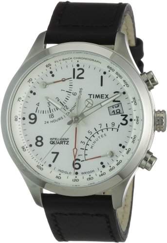 Timex Herren-Armbanduhr XL T-Series Fly-Back Chronograph Analog Leder T2N701