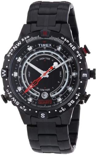 Timex Herren-Armbanduhr XL Adventure Series Tide-Temp-Compass Chronograph Quarz Edelstahl beschichtet T2P140