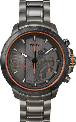 Timex Intelligent Quartz Herren-Armbanduhr Chronograph edelstahl grau T2P273D7