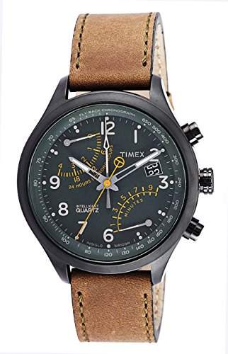Timex Herren-Armbanduhr Analog Quarz Leder T2P381