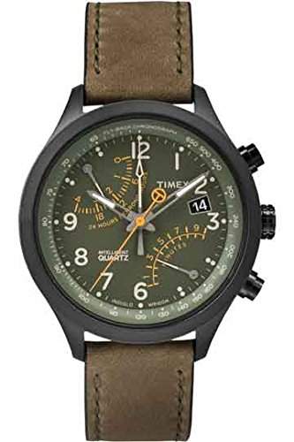 Timex Herren-Armbanduhr Intelligent Quartz Analog Quarz Leder T2P381