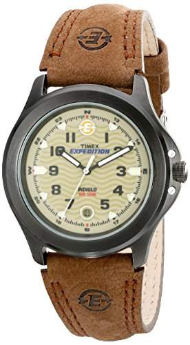Timex Sport & Outdoor Herren-Armbanduhr Analog Leder Braun T47012D7