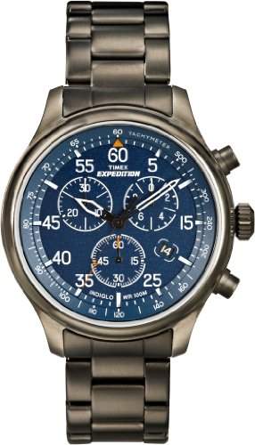 Timex Herren-Armbanduhr XL Expedition Chronograph Quarz Edelstahl T49939D7