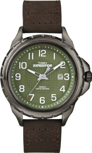 Timex Herren-Armbanduhr Expedition Analog Quarz Leder T49946
