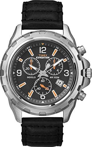 Timex Herren-Armbanduhr Chronograph Quarz Leder T49985