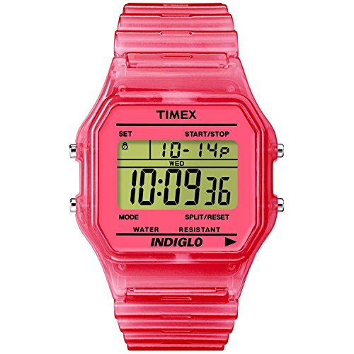 Timex T2N805 Trend Unisex Digitaluhr mit LCD Dial Pink T2N8059J