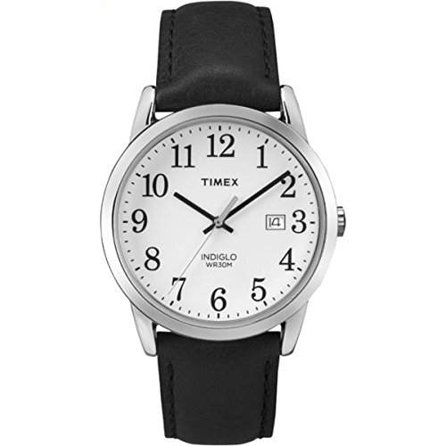Timex Herren-Armbanduhr Easy Reader Analog Quarz Leder TW2P75600