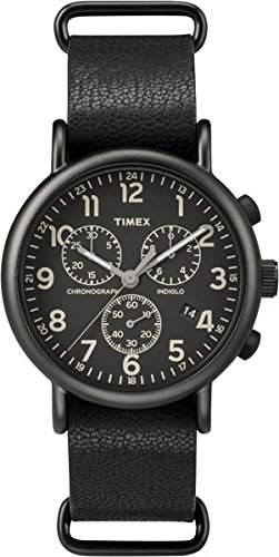 Timex Unisex-Armbanduhr Chronograph Quarz Leder TW2P62100