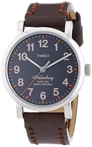 Timex Herren-Armbanduhr XL The Waterbury Analog Quarz Leder TW2P58700