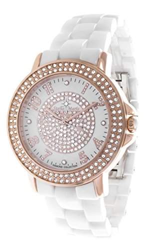 Stella Maris Damen-Armbanduhr Analog Quarz Premium Keramik Diamanten - STM13G409
