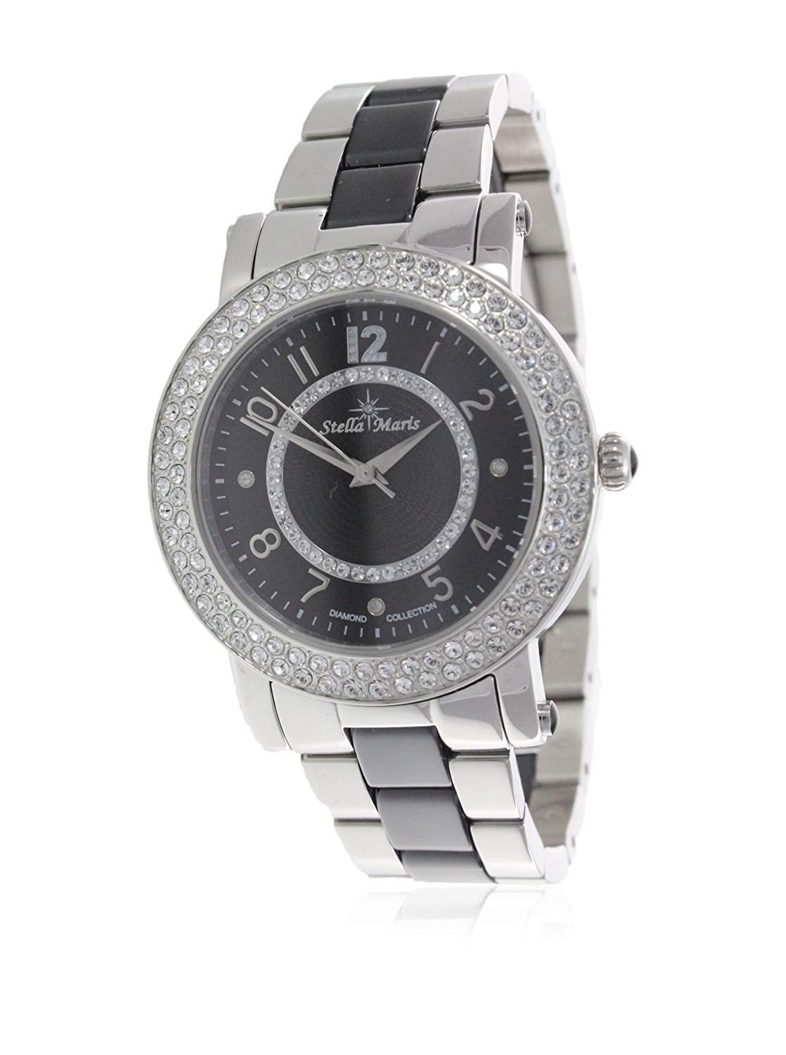 Stella Maris Damen-Armbanduhr Analog Quarz Premium Keramik Diamanten - STM13G433