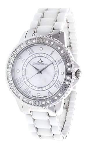 Stella Maris Damen-Armbanduhr Analog Quarz Premium Keramik Diamanten - STM13G445