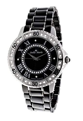 Stella Maris Damen-Armbanduhr Analog Quarz Premium Keramik Diamanten - STM13G448