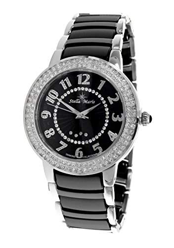 Stella Maris Damen-Armbanduhr Analog Quarz Premium Keramik Diamanten - STM13G464