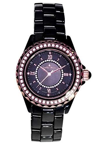 Stella Maris Damen-Armbanduhr Analog Quarz Premium Keramik Diamanten - STM15E4