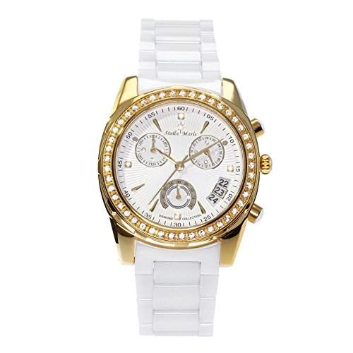 Stella Maris Damen-Armbanduhr Analog Quarz Premium Keramik Diamanten - STM15L7