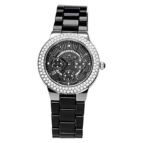 Stella Maris Damen-Armbanduhr Analog Quarz Premium Keramik Diamanten - STM15S4