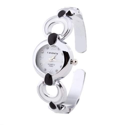 fitTek&reg; Damen Armbanduhren Quarzuhren Uhren Watch Armkette mit Strass Lochmuster Modisch