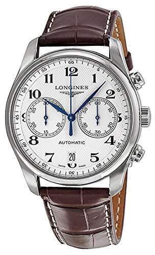 Longines Herren-Armbanduhr Chronograph Automatik Leder Braun L26294785