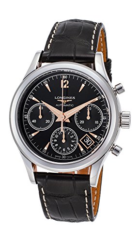 Longines Heritage Chronograph Automatic Stainless Steel Mens Strap Watch L2 742 4 56 0