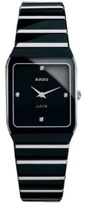Rado Diastar Anatom Jubile Black Hardmetal & 18kt solid white gold Womens Watch Quartz R10464711