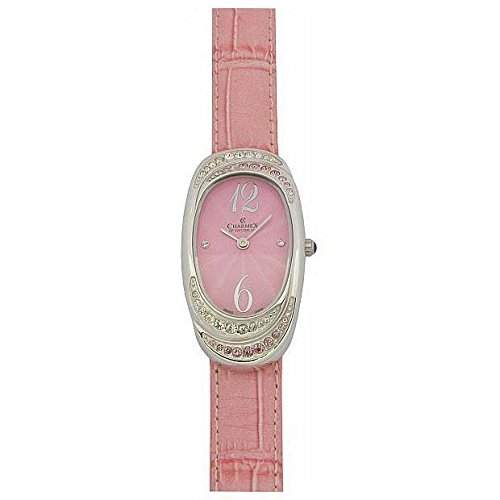 Charmex Ls Strap Watch Damen 47mm Rosa Leder Armband Edelstahl Gehaeuse Uhr 5789