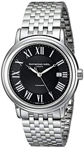 Raymond Weil Maestro Stainless Steel Mens Watch Calendar Black Dial 2847-ST-00209