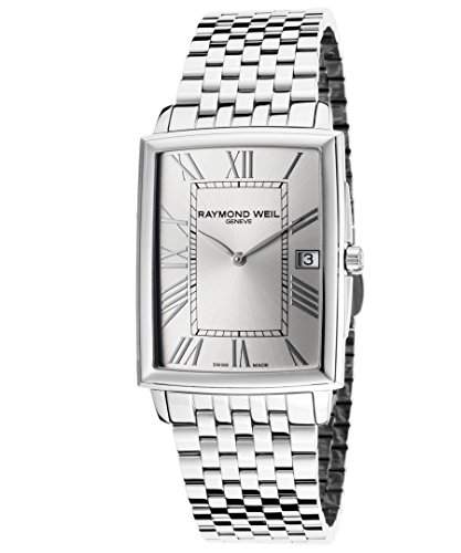 Raymond Weil Tradition Stainless Steel Mens Watch Silver Dial Calendar 5456-ST-00658