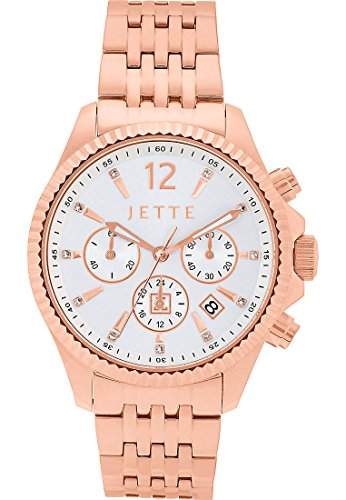 JETTE Time Damen-Armbanduhr Glorious Analog Quarz One Size, weiss, rosé