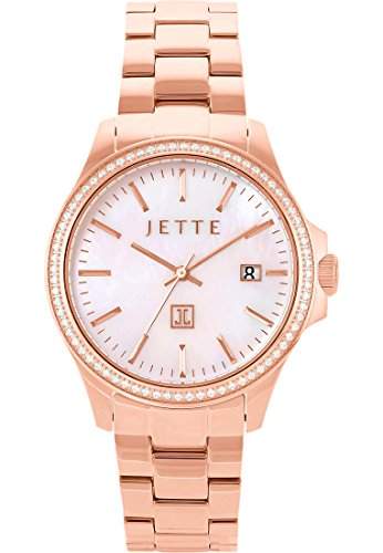 JETTE Time Damen-Armbanduhr Analog Quarz One Size, perlmutt, rosé