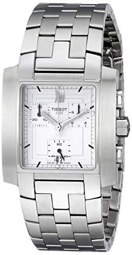 Tissot Mens T-TREND Silver Square Chronograph Watch T60158733