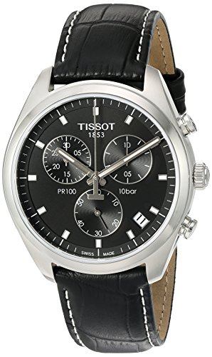 Tissot Armband Leder Gehaeuse Edelstahl Schweizer Quarz Chronograph T1014171605100