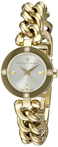 Christian Van Sant Damen cv0214 Schwuel Analog Display Swiss Quarz Gold Armbanduhr