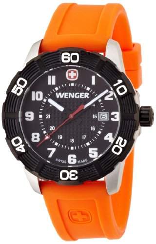Wenger Herren-Armbanduhr XL Roadster Analog Quarz Silikon 010851106