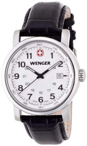 Wenger Herren-Armbanduhr XL Urban Classic Analog Quarz Leder 011041102