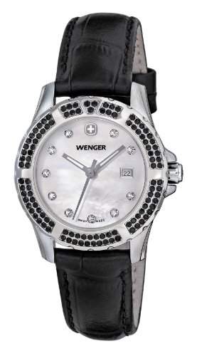 Wenger Herren-Armbanduhr Analog Leder schwarz 70315