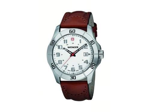 wenger Herren-Armbanduhr Analog Quarz Leder 70480