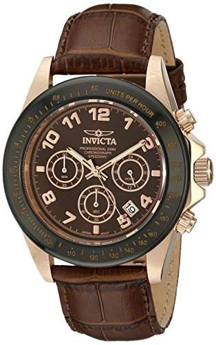 Invicta Herren-Armbanduhr XL Chronograph Quarz Leder 10712