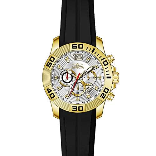 Invicta Pro Diver Herren 48mm Chronograph Schwarz Kautschuk Armband Uhr 20301